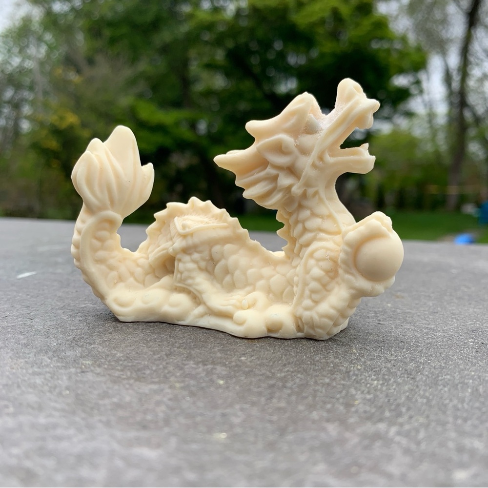 Ivory fruit Dragon Figurine